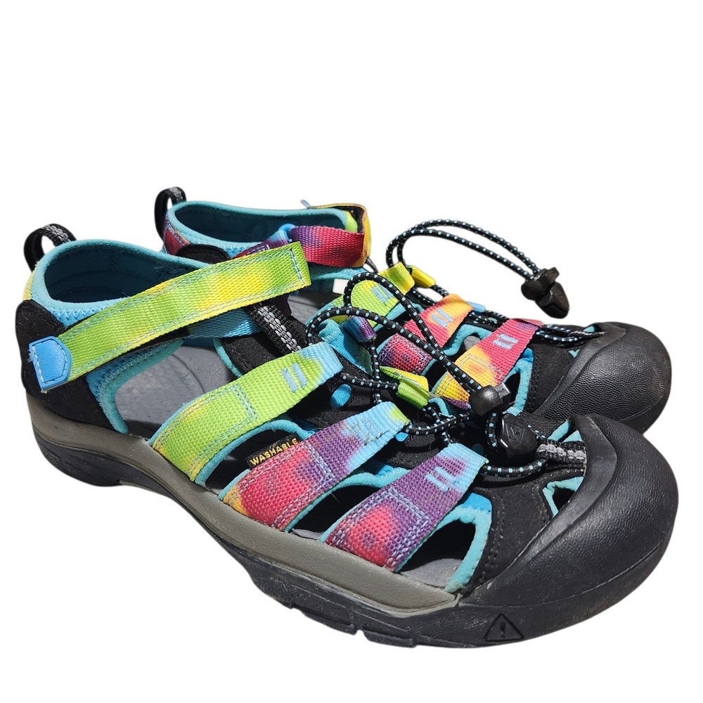 KEEN Newport H2 Sandals Kids US 1 Rainbow Tie Dye Waterproof Outdoor Hike Shoes